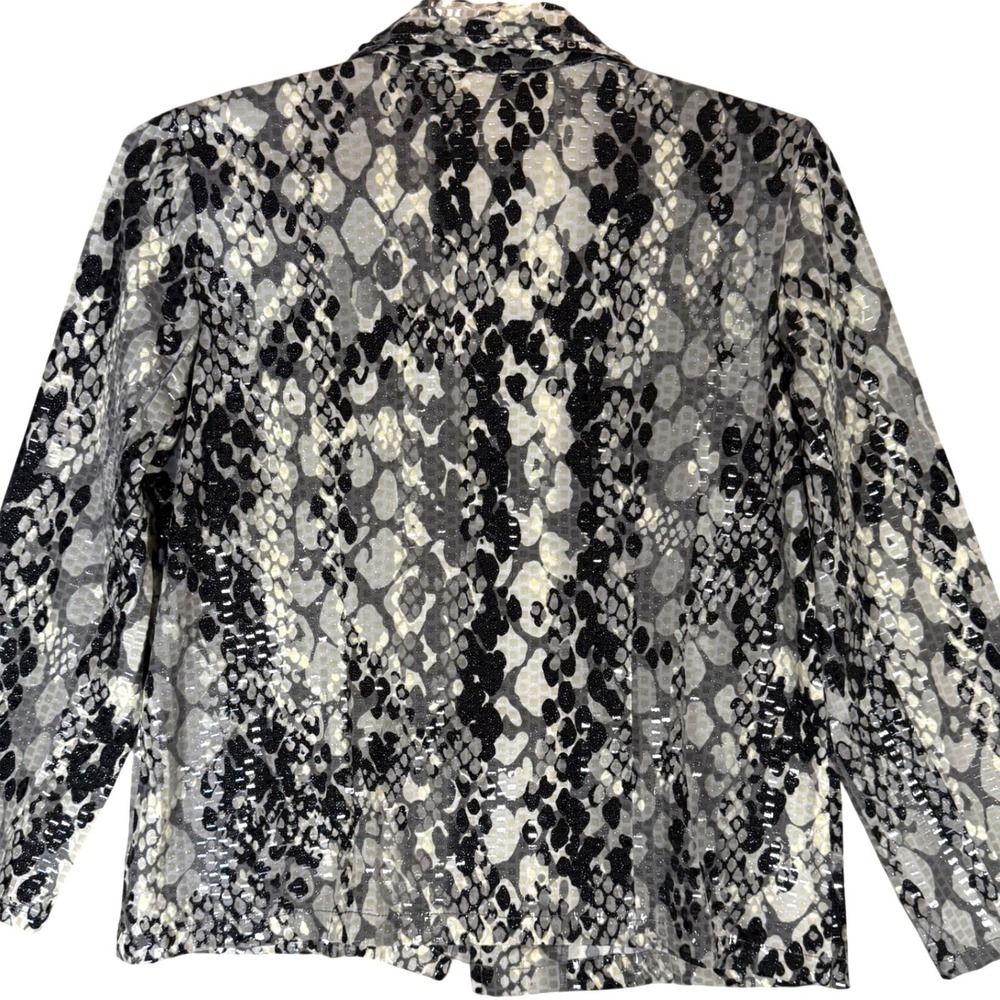 Ruby Rd Snake Print Zip Front Jacket Blazer Women… - image 5